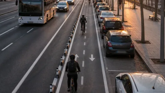 València licita por 77.000 € el proyecto para bajar el carril bici de la avenida del Puerto