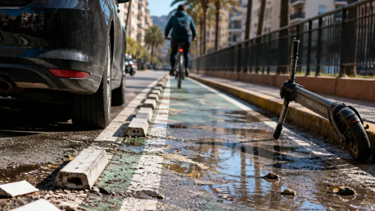 Ciclistas de Palma denuncian abandono y falta de mantenimiento en la red de carriles bici